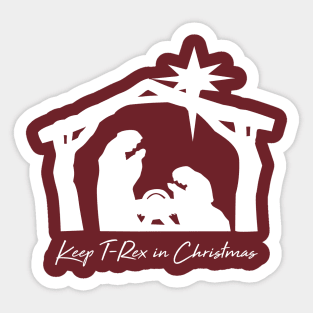 Keep T-Rex in Christmas Sticker